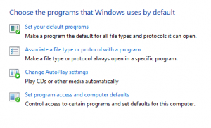 Set a default program in Windows 10