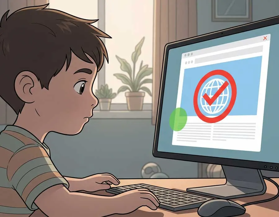 Internet filtering and monitoring in a children's home