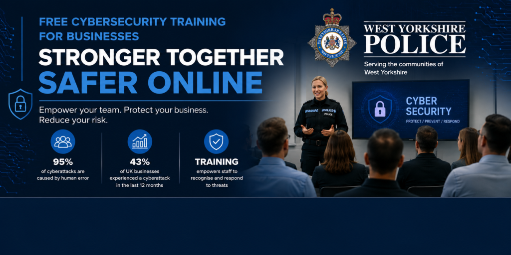 Free cyber security training for businesses, West Yorkshire Police Cyber Protect