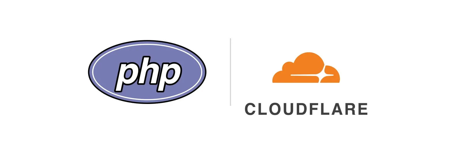 PHP and Cloudflare logos, illustrating the October 2026 PHP security flaw known as php2shell